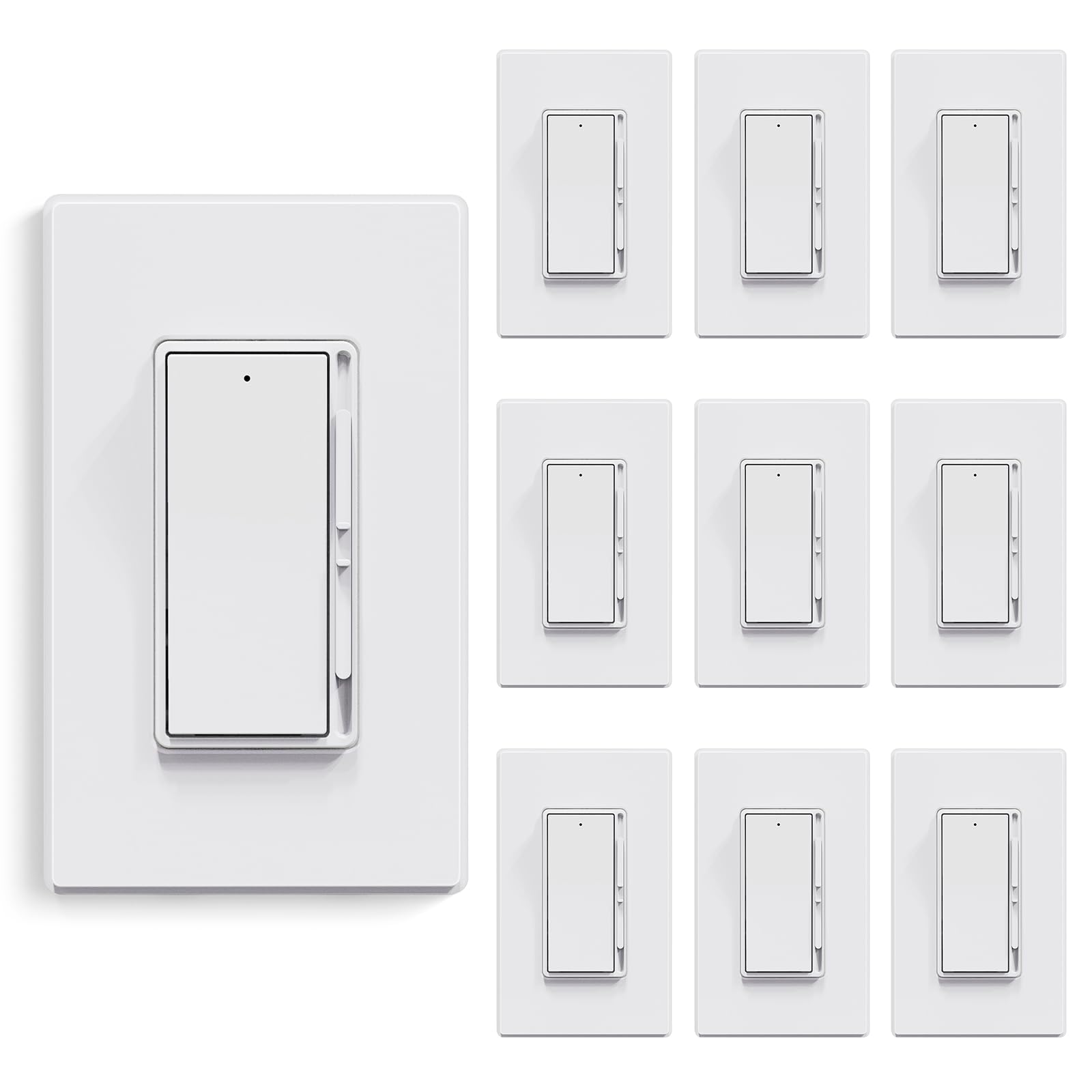 ELEGRP Dimmer Light Switch for 300W LED/CFL & 600W Incandescent/Halogen Lamps
| ELEGRP LED Slide Dimmer Light Switch, S